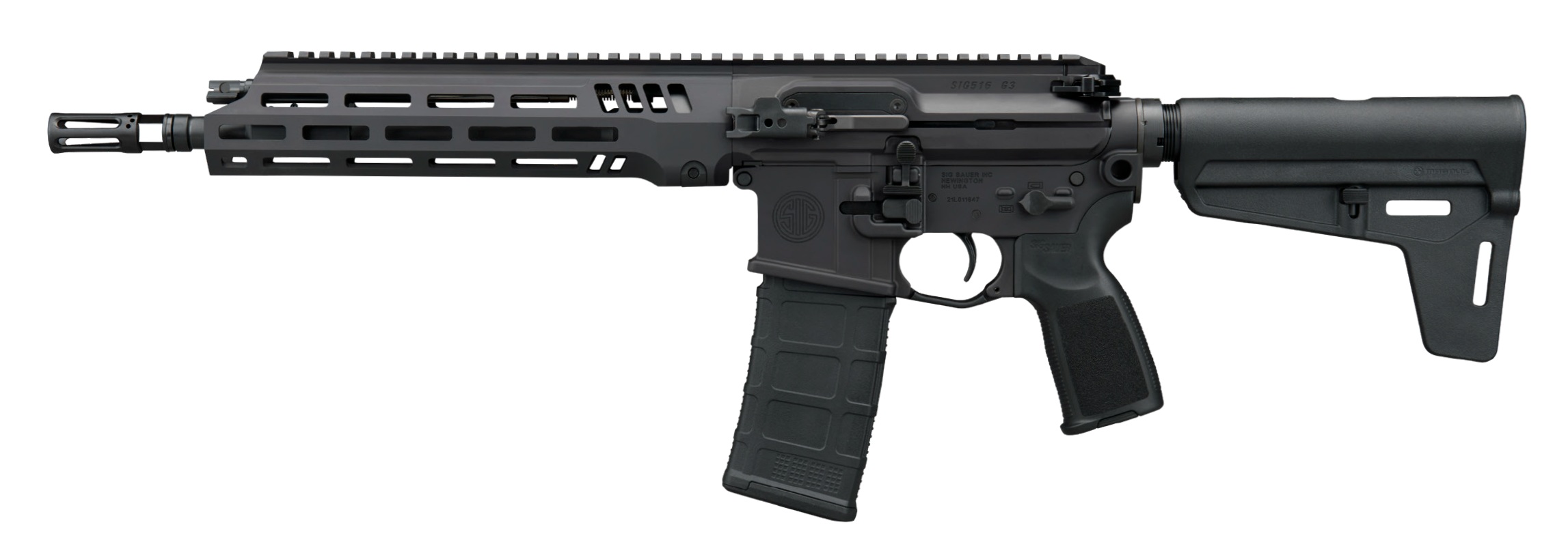 SIG Sauer 516 G3 Semi-Auto AR Pistol 5.56 NATO 11.5 in, 30+1, Black