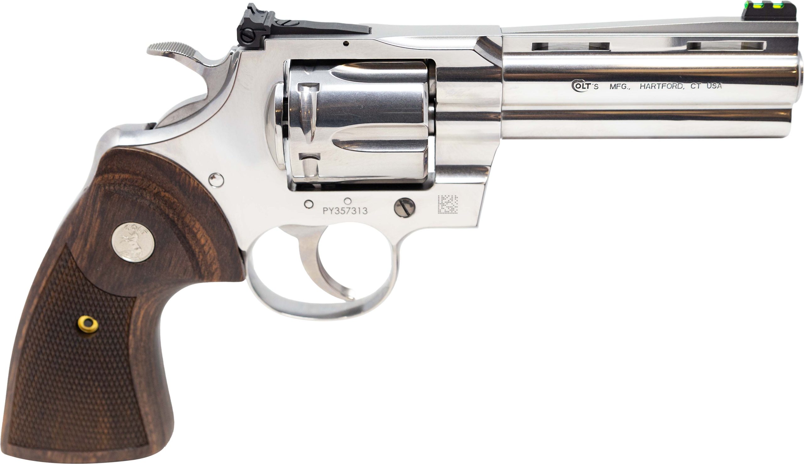 Colt Python .357 Magnum 4.25 in Target Revolver, 6 Rounds, Polished Stainless Finish