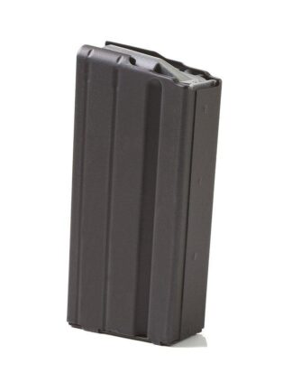 ASC AR Family Rifle Magazine, 6.8 SPC, 15-Round, Black Stainless Steel, Grey Follower