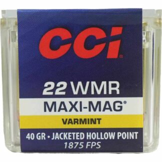 CCI Maxi-Mag .22 WMR 40 gr JHP Hollow Point 1875 fps Ammunition (50 Rounds)