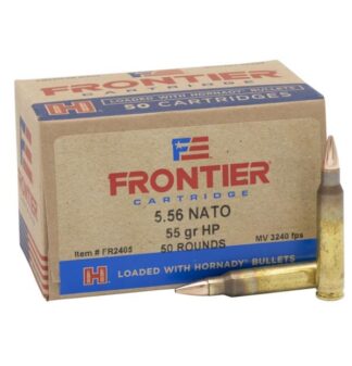 Hornady Frontier 5.56 NATO/.223 Rem 55 gr Hollow Point Match Ammo, 50 Rounds