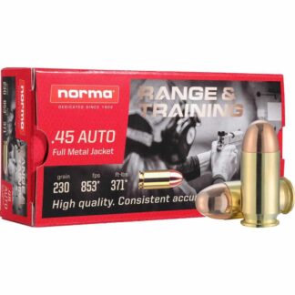 Norma Range & Training .45 Auto 230gr FMJ, 50 Rounds