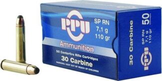 PPU PP30S .30 Carbine 110 gr Soft Point, Standard Rifle, 50 Rounds/Box