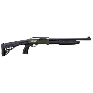 Rock Island USA PK-12 Pak-Out 12 Gauge Pump Shotgun, 18.5 in Barrel, Foldable OD Green/Black
