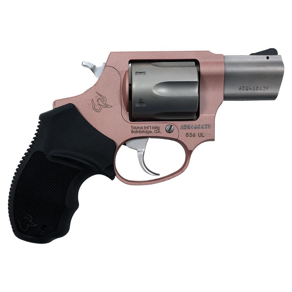Taurus 856 Ultra Light .38 Special Double-Action Revolver, 2 in Barrel, 6 Rounds, Rose Gold/Stainless
