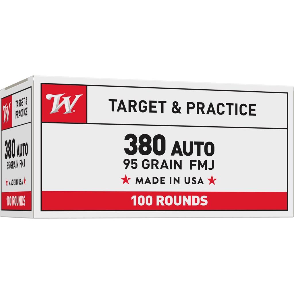 Winchester USA Target .380 ACP 95 gr FMJ 100 Rounds
