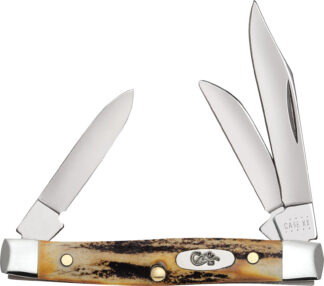 Case Small Stockman Stag Pocket Knife, 2 in Blade, 4.5 in Length