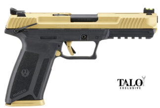 Ruger 5.7 (Ruger-57) Double Action Only Semi-Auto Pistol 4.94 in Barrel, Gold/Black Sights
