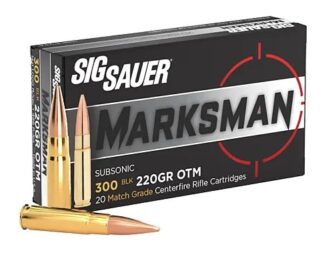 SIG Sauer Elite Match .300 Blackout 220 Grain Subsonic Sierra Matchking OTM 20-Round Box