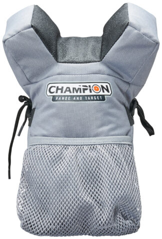 Champion Targets Rail Rider Front Shooting Bag, Gray with Black Panels