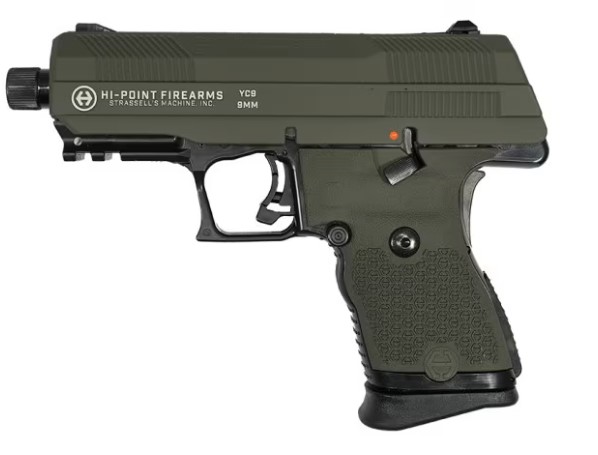Hi Point Firearms YC9 9mm 3.93 in Threaded Barrel Green 10-Round