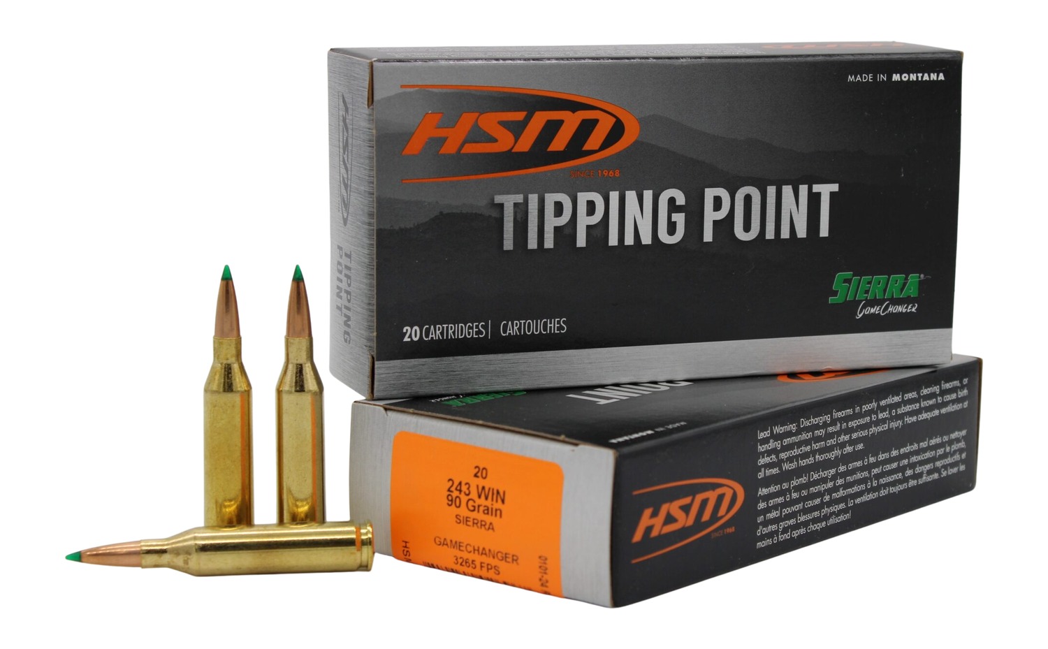 HSM Tipping Point .243 Winchester 95 gr Super Shock Tip 20-Round Box