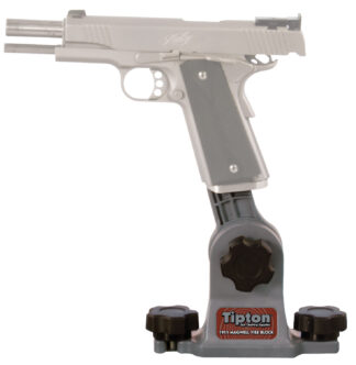 Tipton 1911 Mag Well Vise Block Gun Vise, Gray/Red Polymer