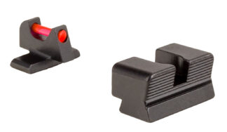 Trijicon 601050 Fiber Sights for Sig Sauer 9mm/.357 SIG, Red Fiber, Black Rear, #8 Front/#8 Rear