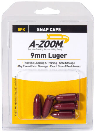 A-Zoom 15116 9mm Luger 5-Pack Snap Caps