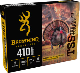 Browning TSS Tungsten Turkey 410 Bore 3 in #9 Shot, 13/16 oz, 5 Rounds Per Box