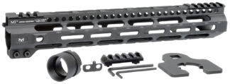 Midwest Industries Ultralight M-Lok AR-15 Handguard 12.625 in, Black Hardcoat Anodized Aluminum/Polymer