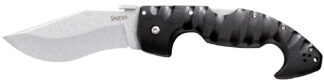 Cold Steel CS21ST Spartan 4.50 in Folding Plain Edge Stone Washed AUS-10A Blade/Black Griv-Ex