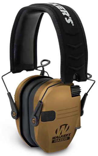Walkers Razor Slim Electronic Muff 23 dB Over the Head Battle Brown/Black Polymer