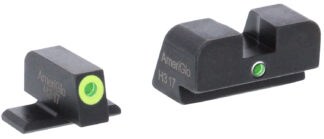 AmeriGlo SG301 I-Dot Night Sight Set for SIG Sauer, Green Tritium LumiGreen Outline