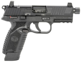 FN 66101010 502 Tactical 22 LR 10+1 15+1 4.60" Black Steel Threaded Barrel, Black Optic Ready/Serrated Slide & Polymer Frame w/Picatinny Rail, Black Textured Polymer Grip, Ambidextrous