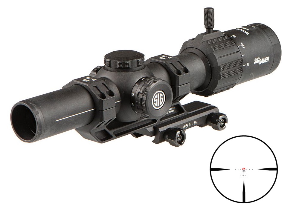 SIG Sauer TANGO MSR 1-6x24mm 30mm SFP Illuminated BDC6 Scope with Alpha-MSR Mount