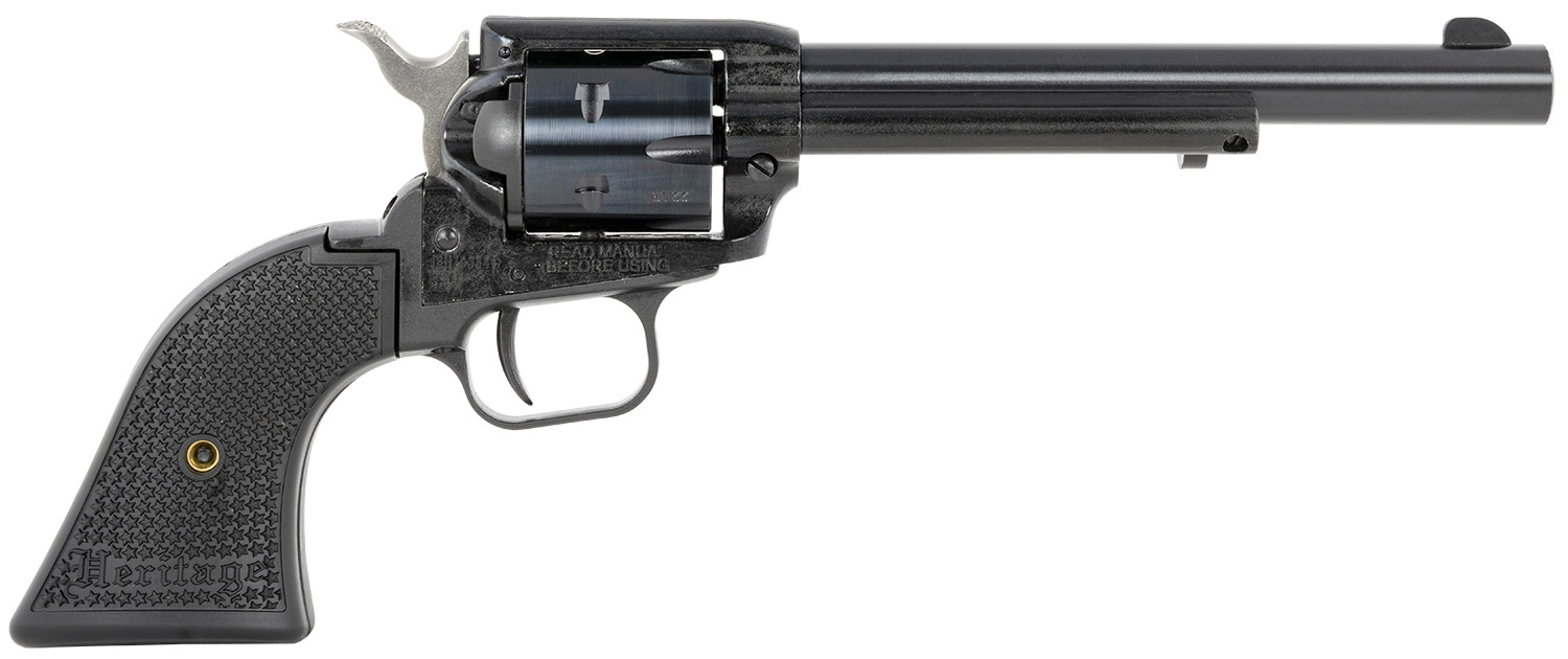 Heritage Arms Rough Rider .22 LR/.22 WMR Single Action Revolver, 6-Shot, 6.5 in, Black