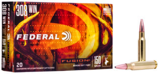Federal Fusion 308 Win/7.62 NATO 150 gr Fusion Soft Point Boat Tail, 20 Rounds
