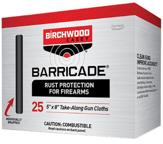 Birchwood Casey 33025 Barricade Take Alongs Foil Pack 5" x 8" Cloths 25 Per Box