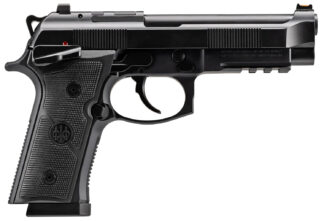 Beretta USA J92XFMSDA20 92GTS  9mm Luger 10+1 4.70" Black Inox Steel Barrel, Black Cerakote Optic Ready/Serrated Steel Slide + Aluminum Frame w/Beavertail & Picatinny Rail, Ambidextrous