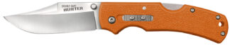 Cold Steel Double Safe Hunter 3.5" Clip-Point Folding Knife, 8Cr13MoV Steel Blade, Blaze Orange GFN Handle
