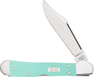 Case Mini Copperlock Seafoam Green G10 Pocket Knife