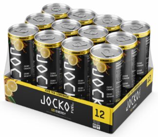 JOCKO FUEL Jocko Fuel 29002 Iced Tea Lemonade Energy Drinks 12oz Cans, 12-Pack