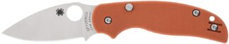 Spyderco Sage 6 Folding Knife, 3 in Drop Point, CPM REX 121, Burnt Orange G-10