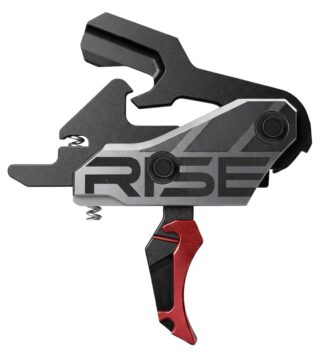Rise Armament Blitz G2 Trigger, Curved Blade, Black/Red, T24-C-BR