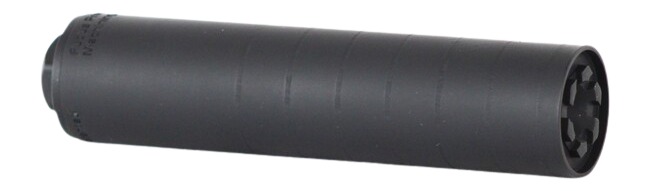 FUQUA Precision Ouch Mouse 5.7mm Suppressor, 1/2x28 Thread, 5 in, 7.1 oz, Black Titanium