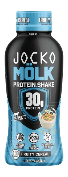 JOCKO FUEL Molk Ready-to-Drink Fruity Cereal Protein, 12-Pack
