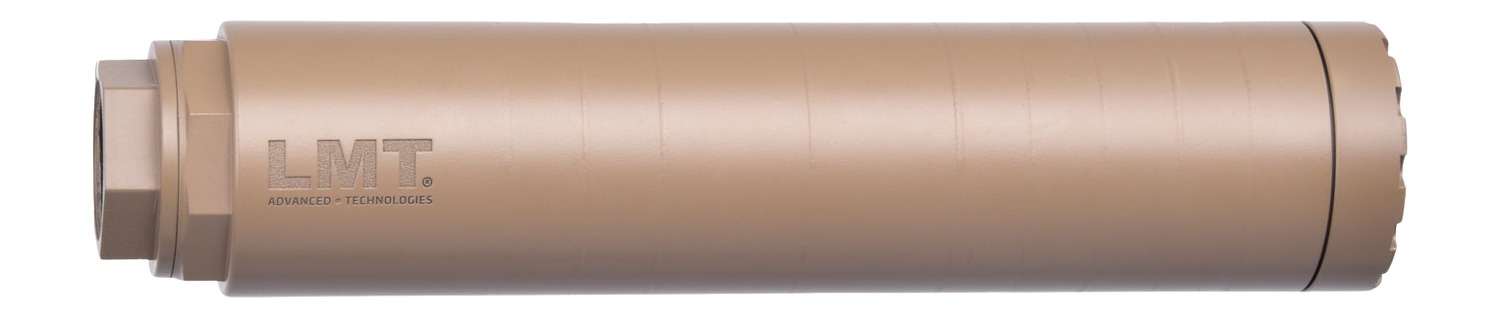 LMT AT Ion LT .17-300 Win Mag Suppressor 1.74 in Titanium/Inconel, 5/8x24 FDE