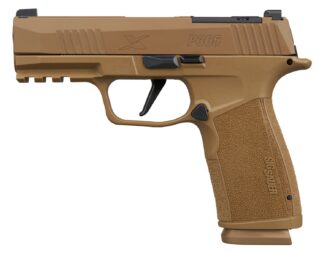 SIG Sauer P365 X-Macro 9mm Semi-Auto, 3.7 in Barrel, 17+1 Rounds, Black DLC, Coyote