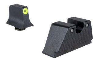 Trijicon HD XR Suppressor/Optic Height Night Sight Set, Green Tritium Yellow Outline Front