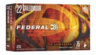 Federal Fusion .22 Creedmoor 75 Grain Solid Base, 20 Rounds Per Box
