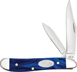 Case Peanut Blue Pearl Kirinite Pocket Knife, 2 in Stainless Blade