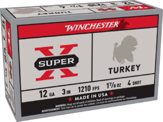 Winchester Super X Magnum Turkey Load 12 Gauge 3 in #4 Shot 1-7/8 oz, 10 Rounds
