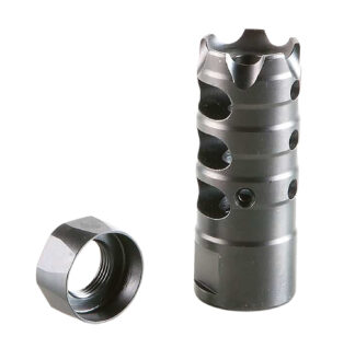 Patriot Ordnance Factory Triple Port Muzzle Brake, .223 Rem/5.56 NATO, 1/2x28 Threads