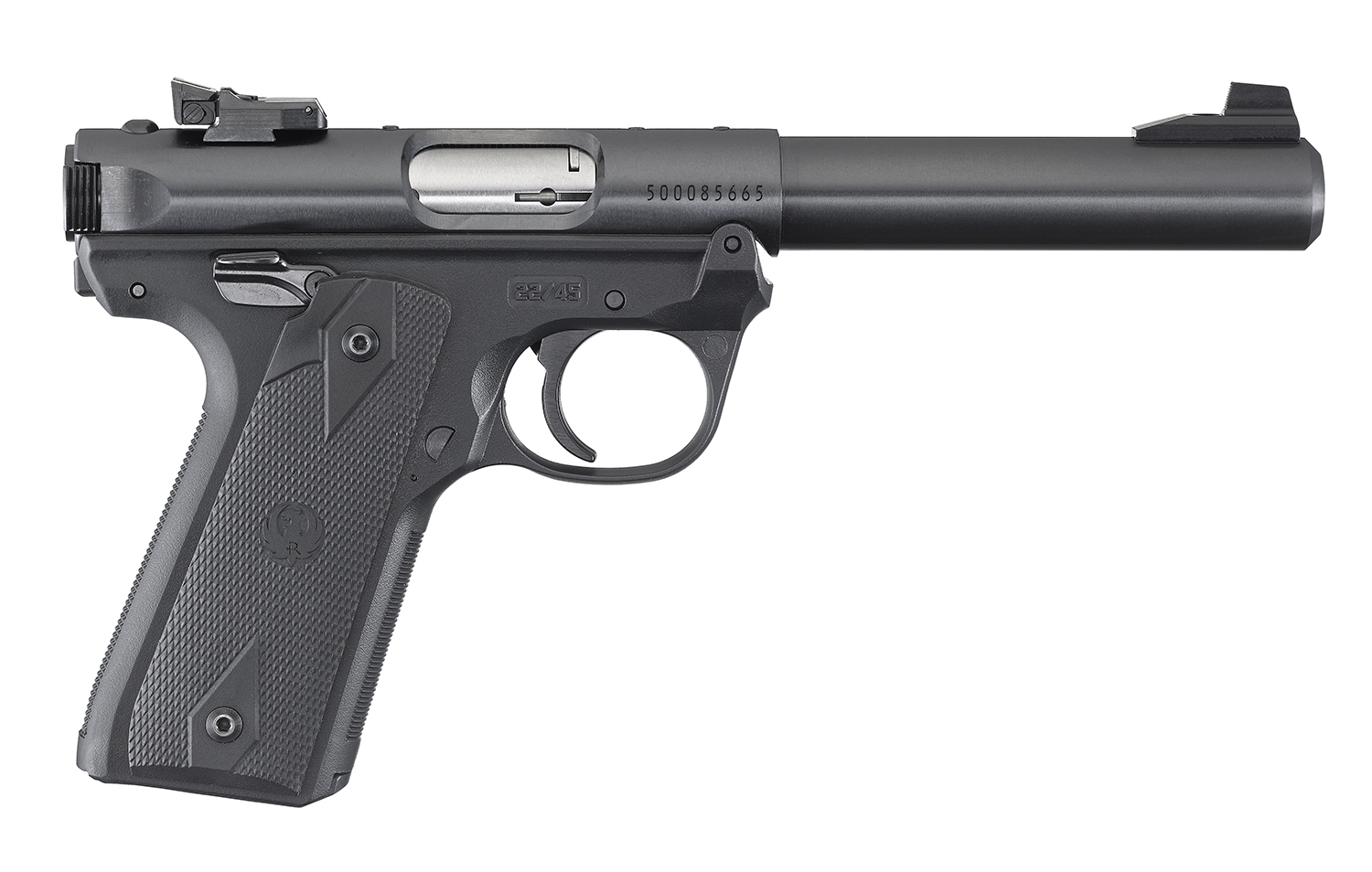 Ruger Mark IV 22/45 .22 LR Semi-Auto Pistol 5.5 in Bull Barrel, 10+1 Rounds, Blued Steel