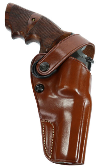 Galco DAO106 DAO OWB Tan Leather Belt Slide Holster Fits 6" Barrel Revolvers Right Hand