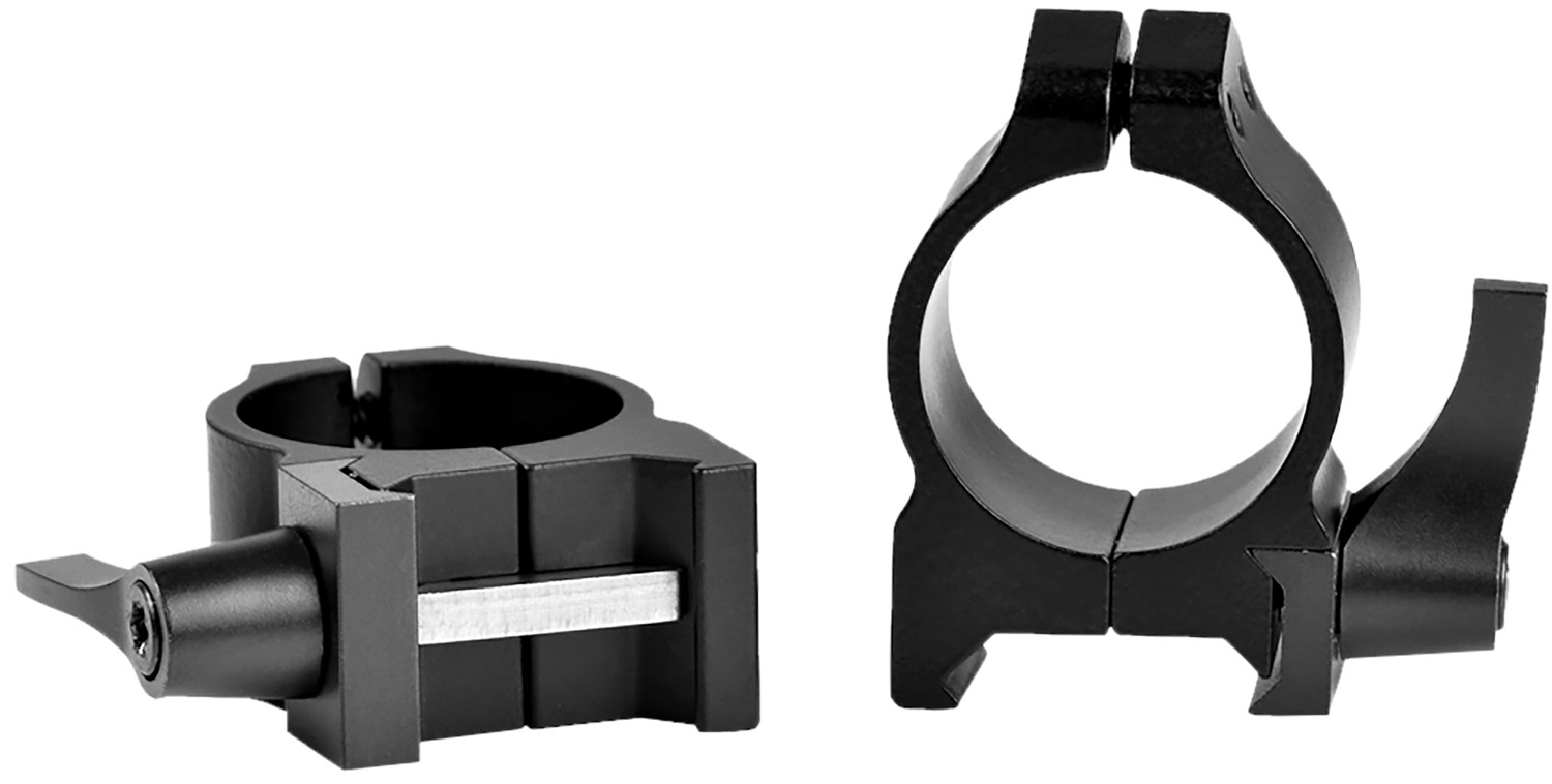 Warne Maxima QD 200LM 1 in Low Vertical Rings Matte Black Quick Detach