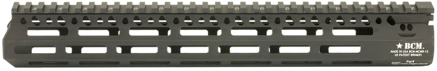 BCM Gunfighter MCMR 13 in M-LOK Free-Float Handguard, Black Hard-Coat Anodized Aluminum