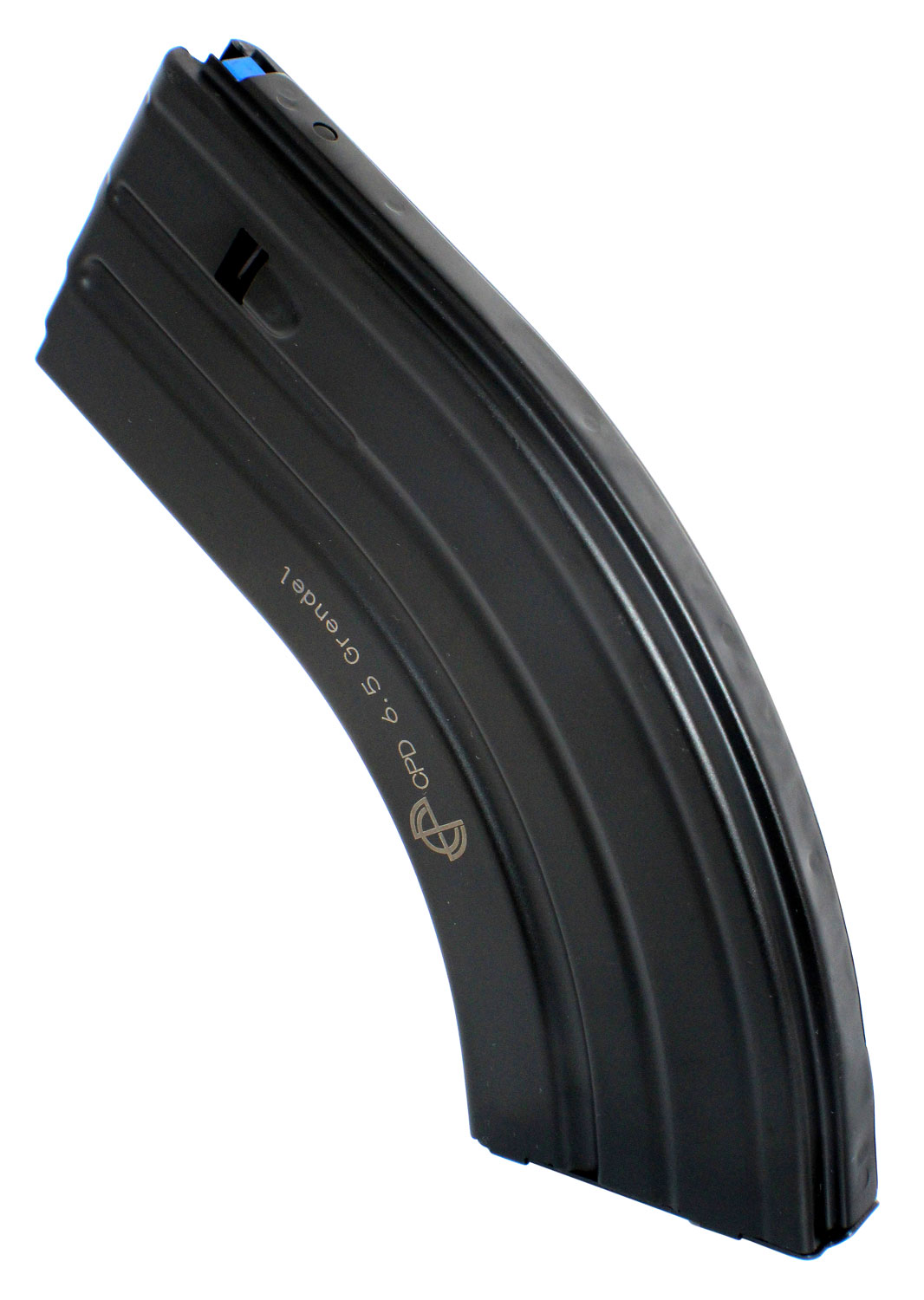 DURAMAG DuraMag SS 26-Round 6.5mm Grendel Detachable Magazine, Black with Blue Follower