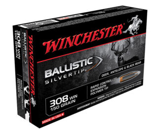 Winchester Ballistic Silvertip .308 Win 150 gr Polymer Tip Hunting Ammunition, 20 Rounds Per Box